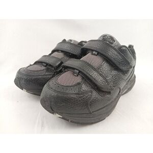 Dr Comfort Spirit Black Leather Hook and Loop Wide Orthopedic Shoes Women US 8W